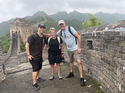Jeff with travelers during a day out